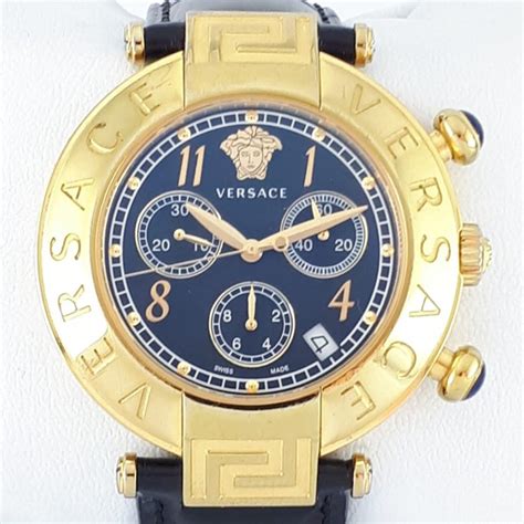 versace black chronograph watch|versace watch with chronograph q5c.